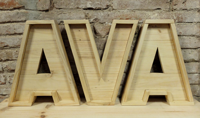 lletres de fusta