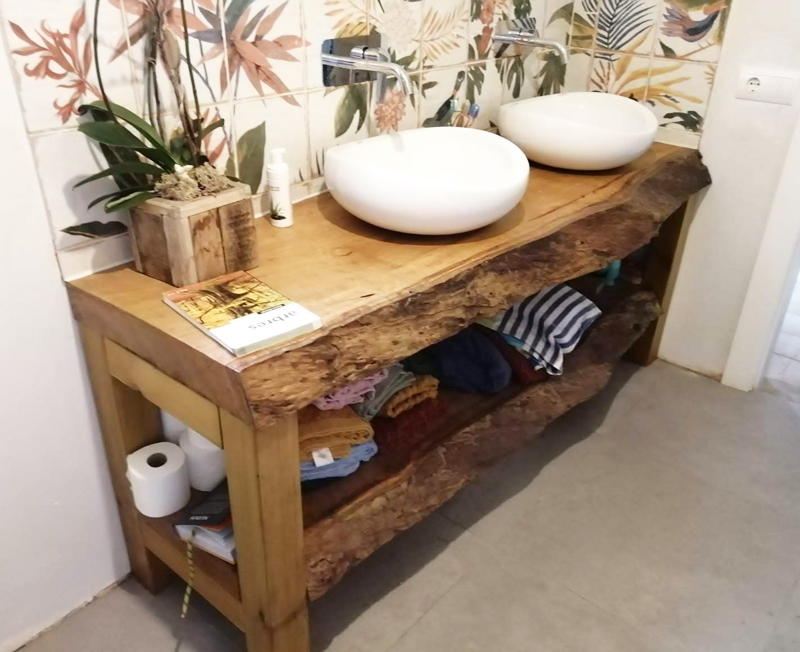 mueble lavabo madera
