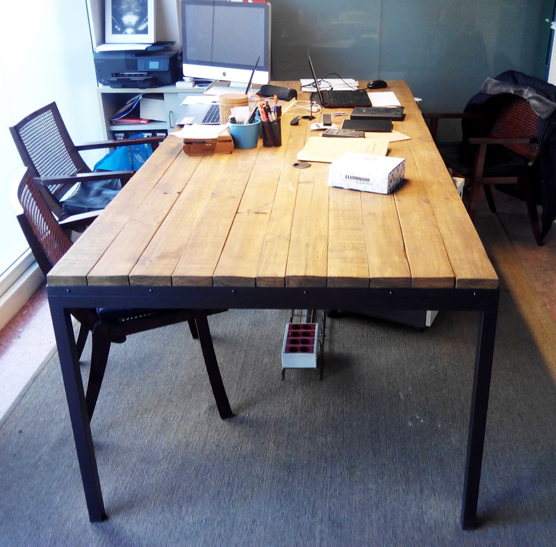 taula fusta a mida