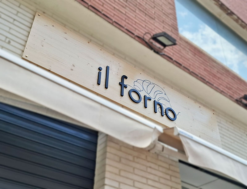 rótulo madera personalizado